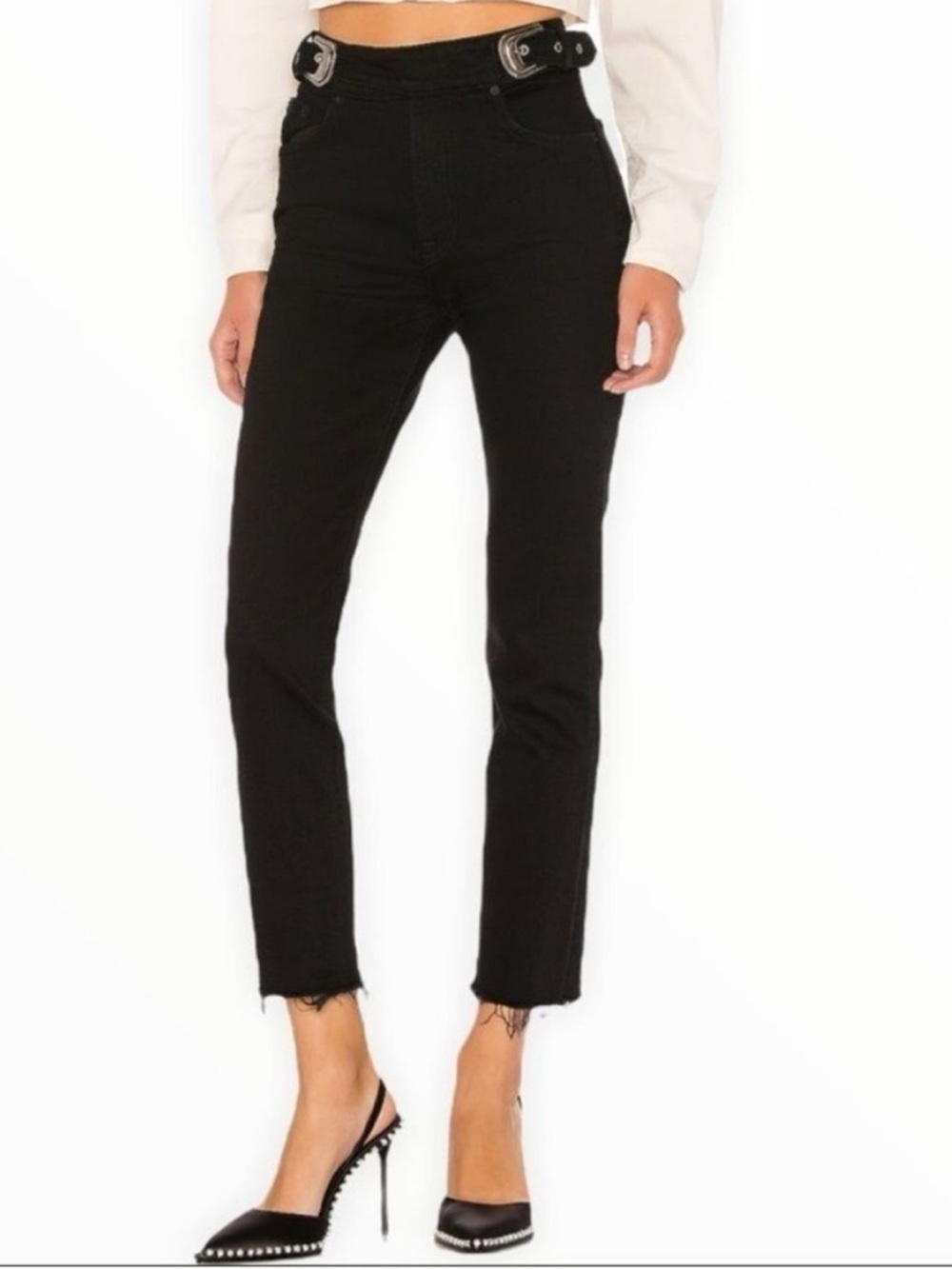 Grlfrnd Belted High Rise Denim- NWT!